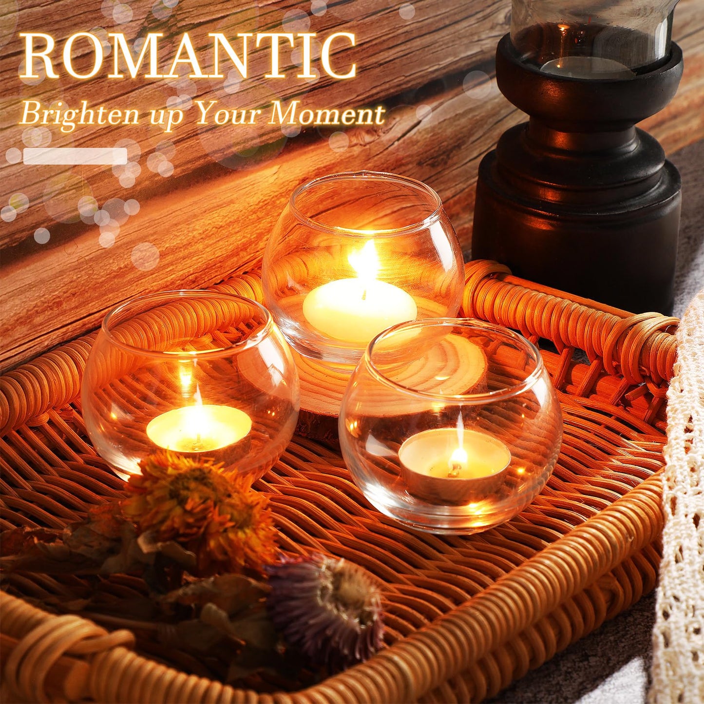 Ziliny 48 Pcs Clear Glass Votive Candle Holders Bulk Tealight Candle Holders Wedding Table Centerpiece Decor Vase for Wedding Bridal Shower Party Decoration
