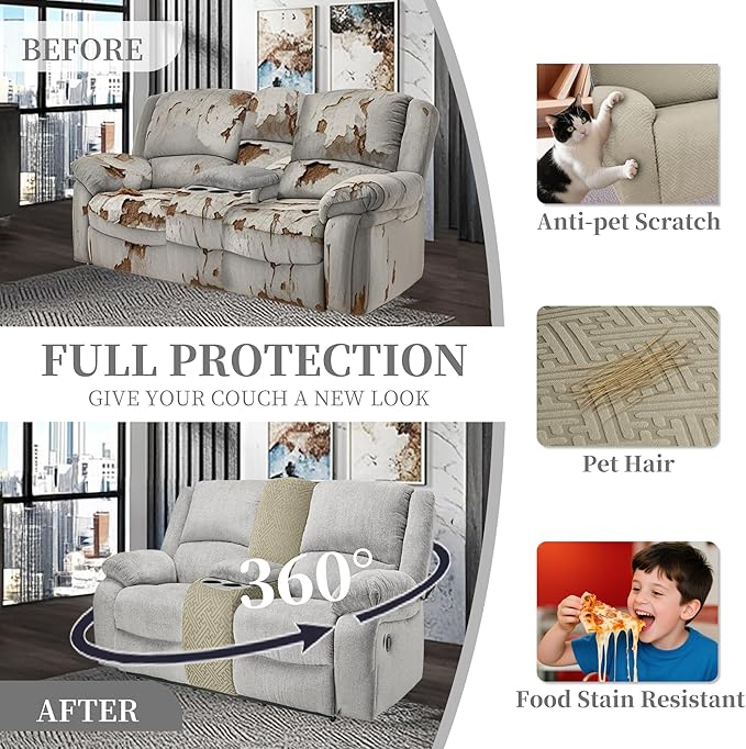100% Waterproof Sectional Recliner Couch Covers