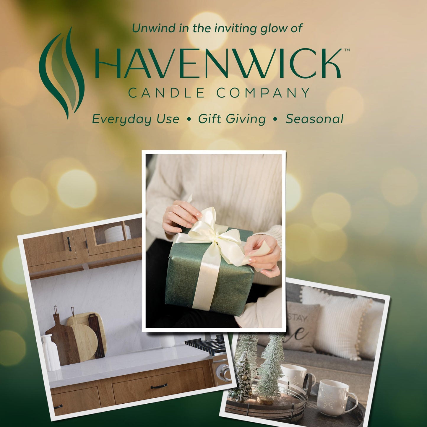 Havenwick Balsam & Amber Soy Blend 22-oz Large Jar Candle, Long Lasting 110-130 Hour Burn Time with Single Cotton Wick, Perfect Holiday Pine Scented Candles for New Home Gift & Christmas Gift