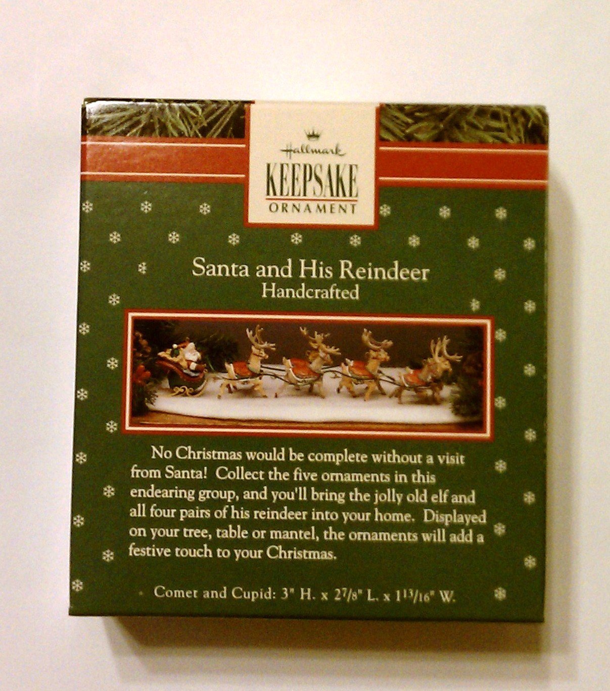 Hallmark Keepsake Ornament Comet & Cupid in the Santa and His Reindeer Collection 1992