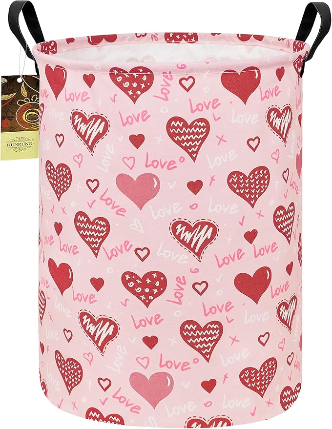 HUNRUNG Laundry Hamper, Large Canvas Fabric Lightweight Storage Basket Toy