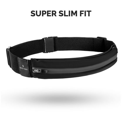 Back Bay Slim Running Belt for Women & Men [Fits ALL Phones], Runners Fanny Pack for Men, Money Belt, Running Gear Gift, Waist Bag Workout Gear, iPhone Runner's Phone Holder Waist Pack