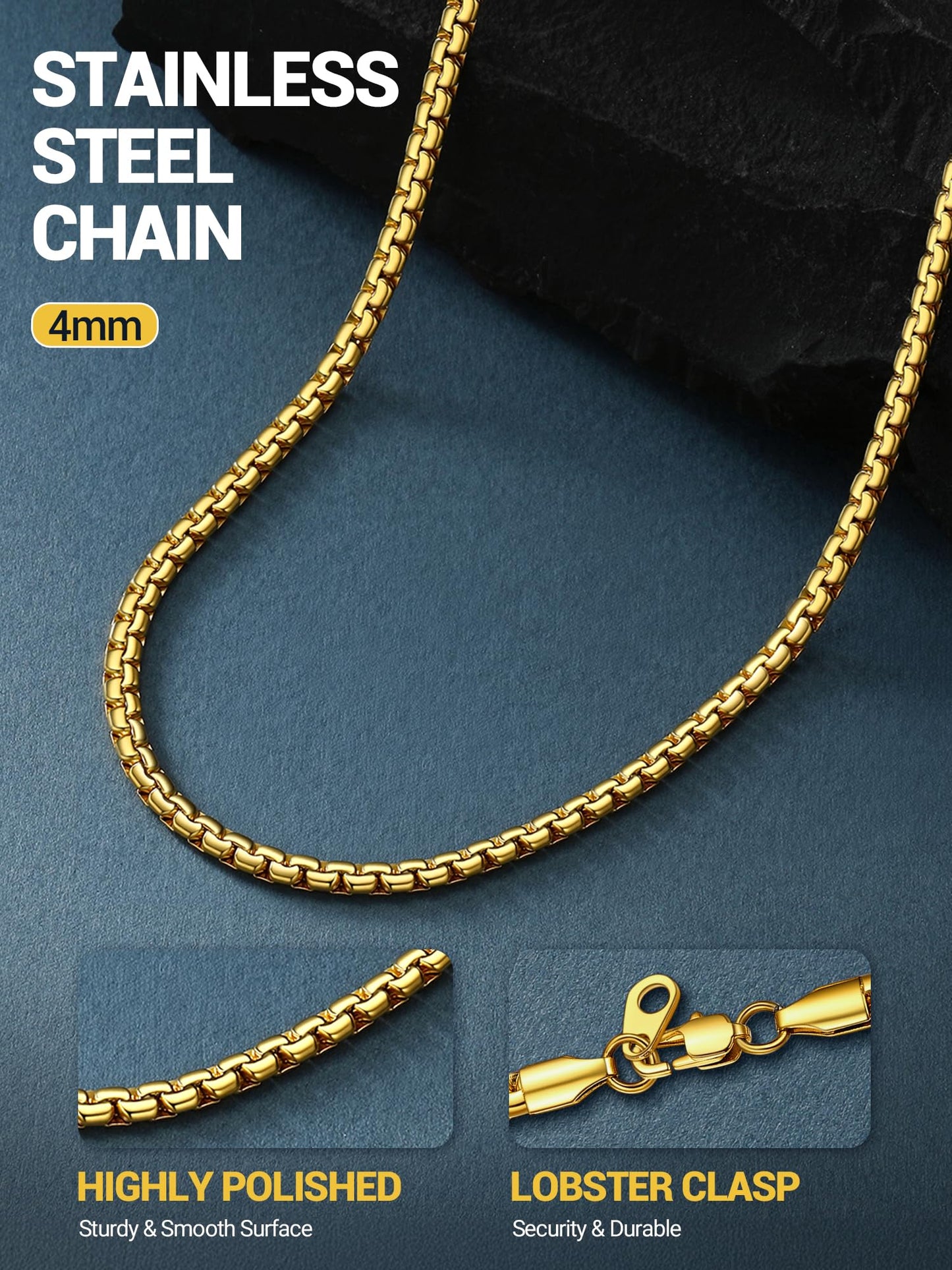 PROSTEEL Rappers Chain for Men Jewelry Layering Layered Long Chain Necklaces