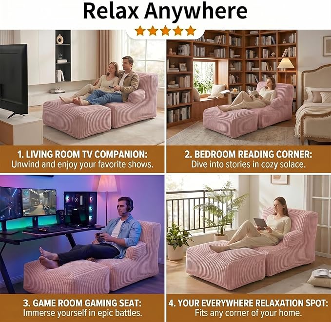 6FT Large Bean Bag Chair Lounger