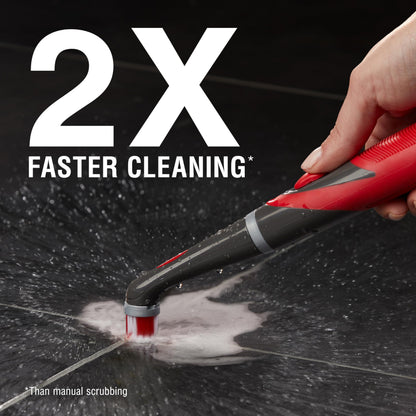 Rubbermaid Reveal Power Scrubber 18-Piece Kit, Cordless Electric Battery Powered Scrub Brush, Water Resistant, for Home/Kitchen/Bathroom/Grout/Tile/Shower/Tub
