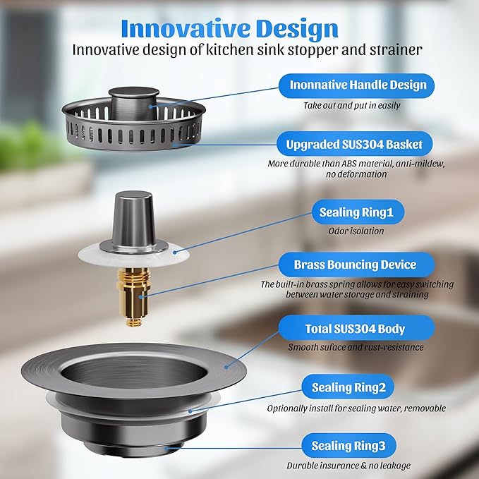 NinjaTiger Kitchen Sink Drain Strainer