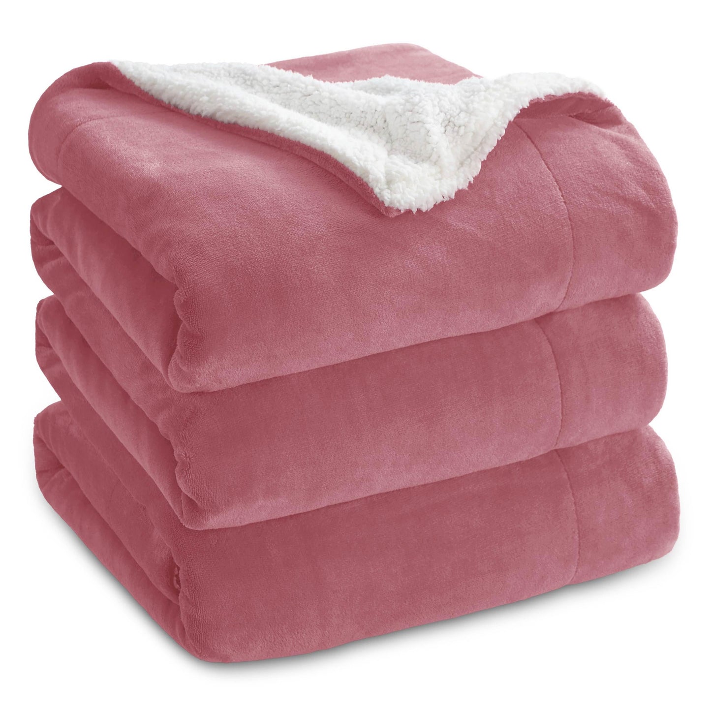 Bedsure GentleSoft Sherpa Fleece Blankets Queen Size for Bed - Thick and Warm, Soft Fuzzy Plush Queen Blanket for Winter, Grey, 90x90 Inches