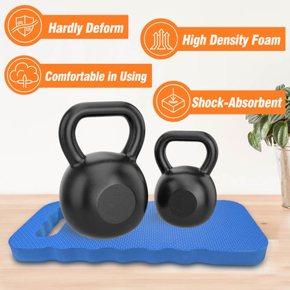 Gardzen 3-Pack Foam Garden Kneeling Cushions - for Gardening, Baby Bath, Yoga, Pilates, Exercise, 16"x8"x1", Blue