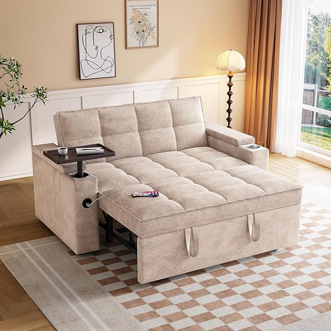 65'' 3-in-1 Convertible Sofa Bed