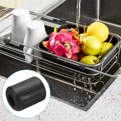 PATIKIL Kitchen Sink Rack Feet, 30 Pack 5mm ID x 10mm OD Plastic Sink Replacement Feet Wire Bumpers Protector for Protective Sink Grid, Black