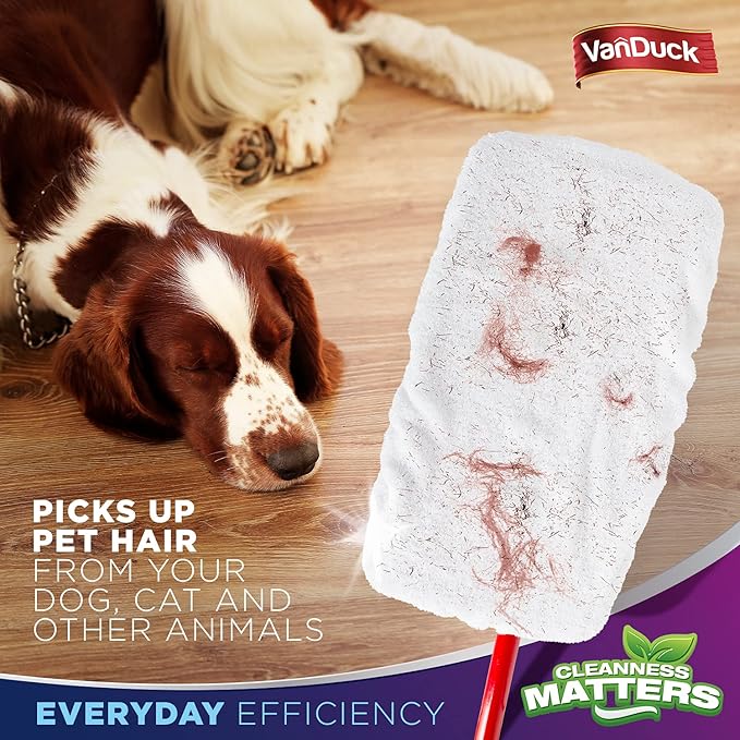 VanDuck 100% Cotton Terry Cloth Mop Pads 15x8 Inch 6-Pack