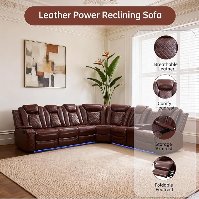 Power Reclining Sectional Sofa