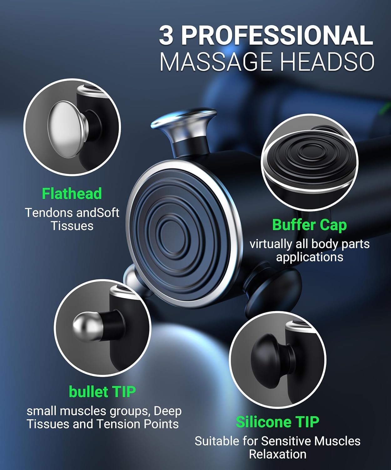 HYAKO R1 Deep Tissue Vibrating Muscle Massager - Therapy Back Massager for All Body Relief - Muscle Pain Relief and Fascial Binding - Trigger Point Therapy Massage Gun - Gifts for him