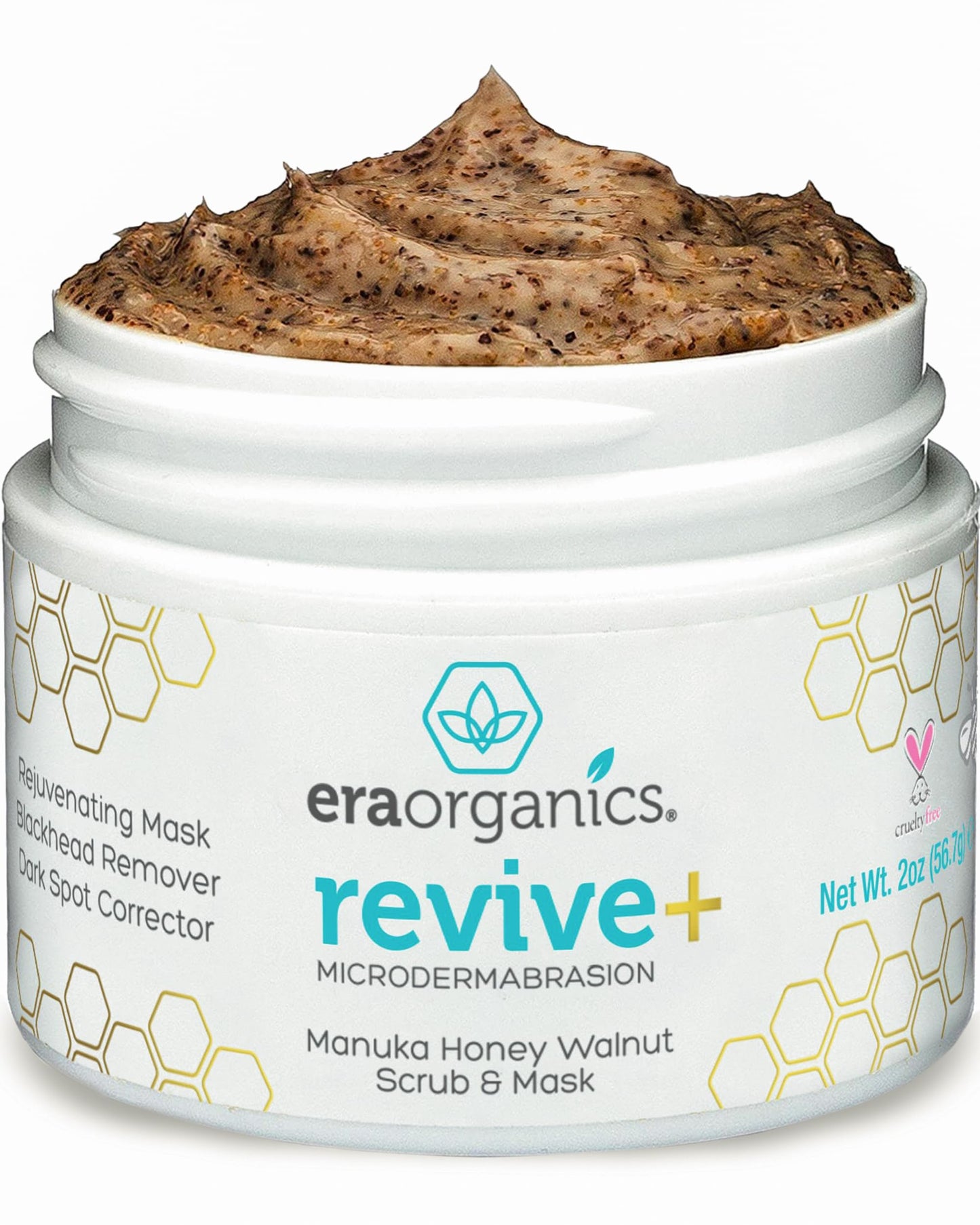 Manuka Honey Exfoliating Face Scrub – Gentle Microdermabrasion Face Exfoliator to Help Smooth, Soften & Balance with Moisturizing Organic Superfoods 4oz