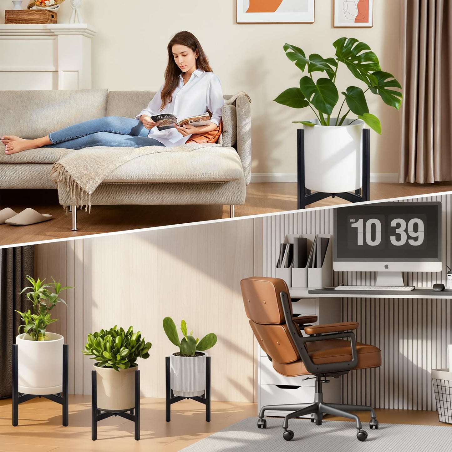 XYCCRX 4PC,Plant Stand Indoor,Plant Shelf,Plant Stand Outdoor,Suitable For Gardens ,Courtyards,Homes,Offices,Cafes,and Plant Racks