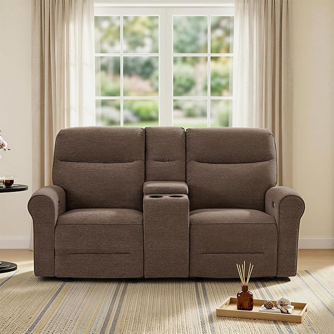 MCombo 78.3" Wall Hugger Power Loveseat Recliner Sofa