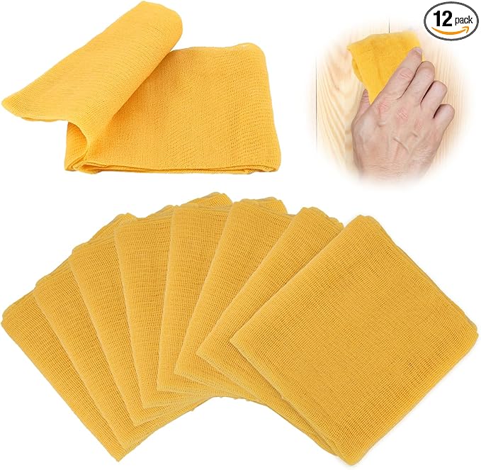 12 Pack Tack Cloths, Tack Rags for Woodworking, 17.7 x 35.4 in Tac Cloth Dust