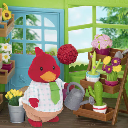 Li’l Woodzeez – Tailfeather Cardinal Family – 5pc Toy Set with Miniature Animal Figurines and Storybook – Animal Toys and Accessories for Kids Age 3+