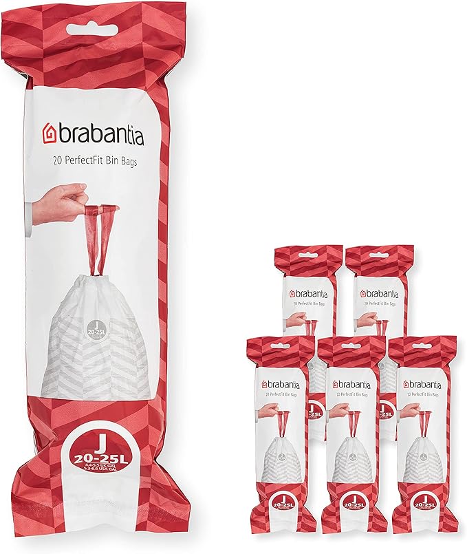 Brabantia PerfectFit Trash Bags Thick Plastic Trash Can Liners
