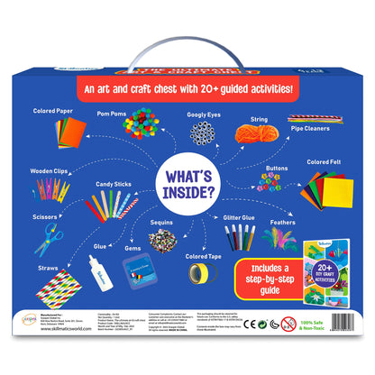 Skillmatics Ultimate Art & Craft Kit for Kids - 2000+ Pieces, DIY Craft Supplies with Step-by-Step Guide, Creative Activity Set & Gifts for Girls & Boys Ages 6, 7, 8, 9, 10, 11, 12, 13