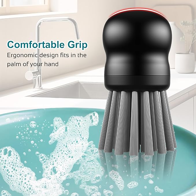 Mini Dish Brush for Cleaning Chicken Shredder, Palm Brush Dish Scrubber