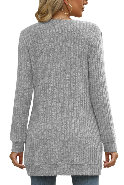 Sweaters for Women Long Sleeve Crewneck Sweatshirt Loose Casual Tunic Tops