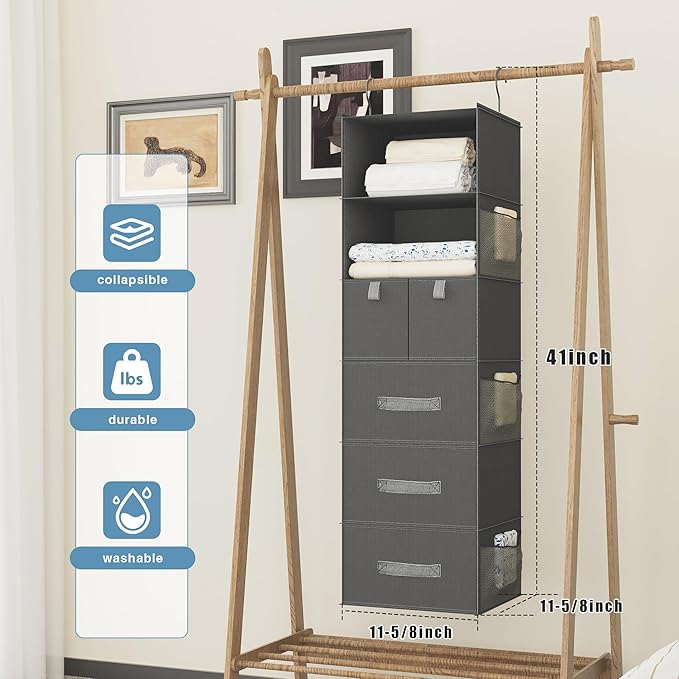6-Shelves Hanging Closet Organizer