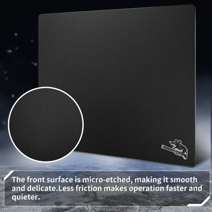 SIROOLAC Glass Gaming Mouse Pad 400mm x 500mm FPS Game Special Tempered Glass Durable 3mm Thickness Accurately and Quickly Shoot Opponents (400mm x 500mm, Black)