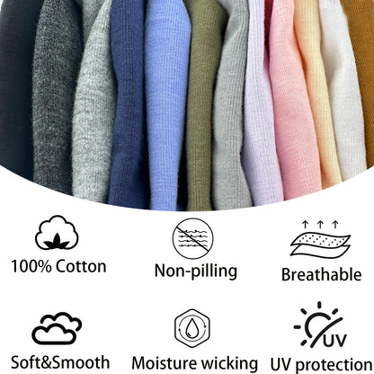 vidsel 100% Cotton Skull Caps for Men Women Breathable Night Cap Sleep Hats Soft Lightweight Running Beanie Helmet Liner
