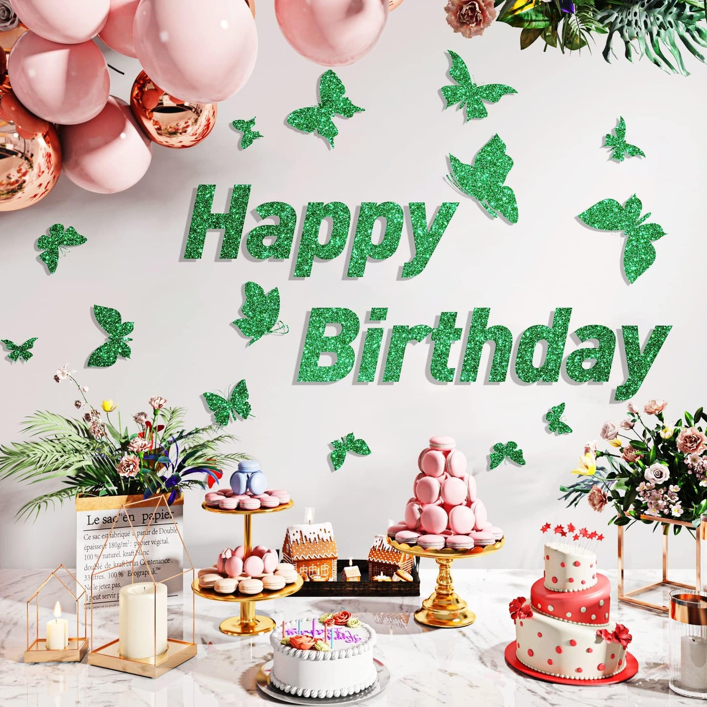 FunStick 15.8"x240" Irish Green Glitter Peel and Stick Wallpaper Self Adhesive Green Glitter Contact Paper Waterproof Decorative Sparkle Glitter Wallpaper Stick and Peel for Walls Cabinet Crafts Shelf