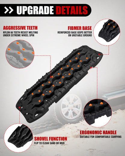 FIERYRED Large Off Road Traction Boards+Recovery Traction Board Mounting Kit