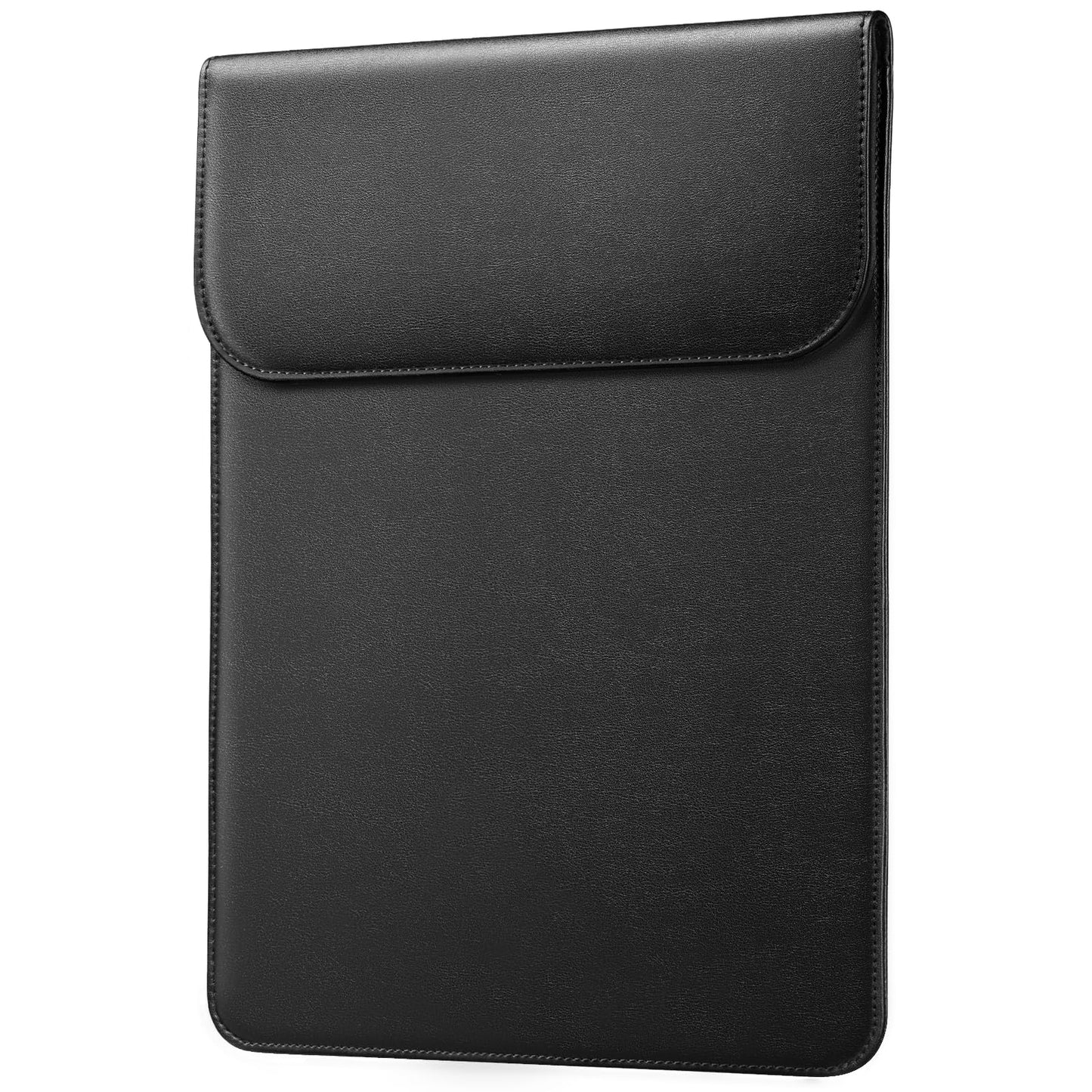 JETech Slim Laptop Sleeve for MacBook Air 13-Inch (M4/M3/M2) 2022-2025, MacBook Pro 13-Inch (M2/M1) 2016-2022, PU Leather Case (Black)