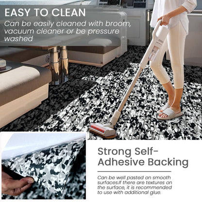 KXKZREN Camo Boat Flooring EVA Foam 47.2"x94.4" Self-Adhesive Camouflage Decking Floor Sheet Marine Traction Pad for Kayak Yacht Motorboat Fishing Boat Cooler Tops