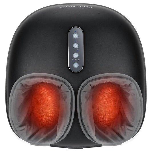 Medcursor Foot Massager Machine with Heat, Delivers Relief for Tired Muscles & Plantar, Deep Kneading Therapy, Multi-Level Settings for Home, Office Use, Size up to 13", FSA HSA Eligible