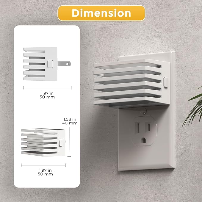 L LOHAS LED Night Lights Plug into Wall, 2 Pack Modern Night Light with Dusk to Dawn Sensor, Dimmable Plug in Night Light, Adjustable Brightness, 3000K Soft White for Bedroom Bathroom Hallway