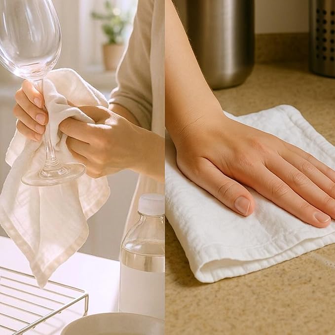 Flour Sack Towels | Tea Towel for Crafts| Kitchen Dish Cotton Blank Towel for