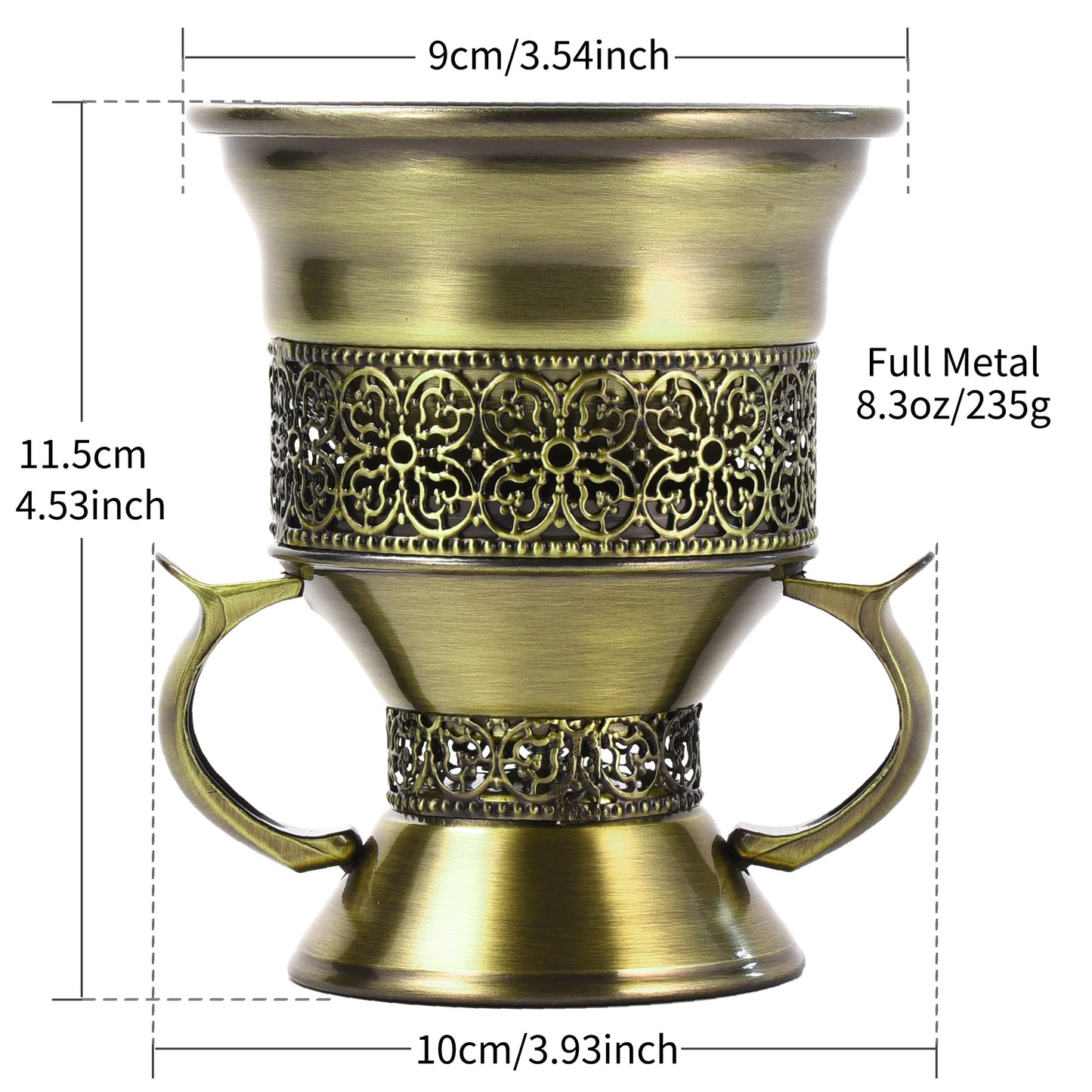 Frankincense Resin Incense Burner, Incense Censer, Bakhoor Burner, Charcoal Incense Burner, Incense Burner with Handle Tongs for Yoga, Spa Aromatherapy