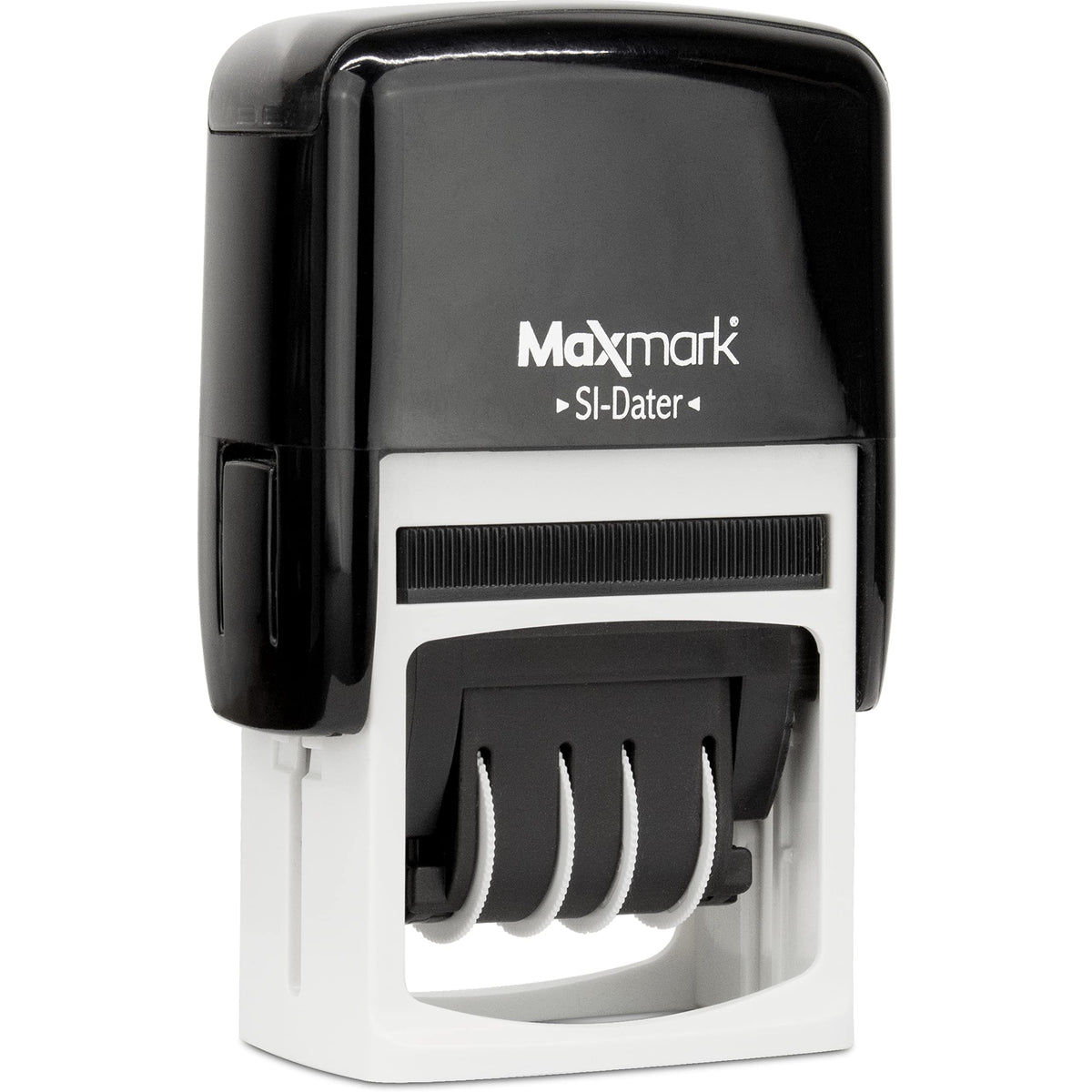 MaxMark Office Self Inking Date Stamp with Phrase Received - 2 Color Blue/Red Ink