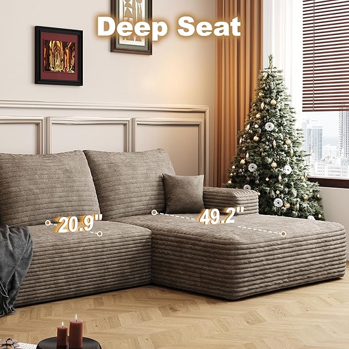 108" Sectional Couches for Living Room Cloud Couch Sofa
