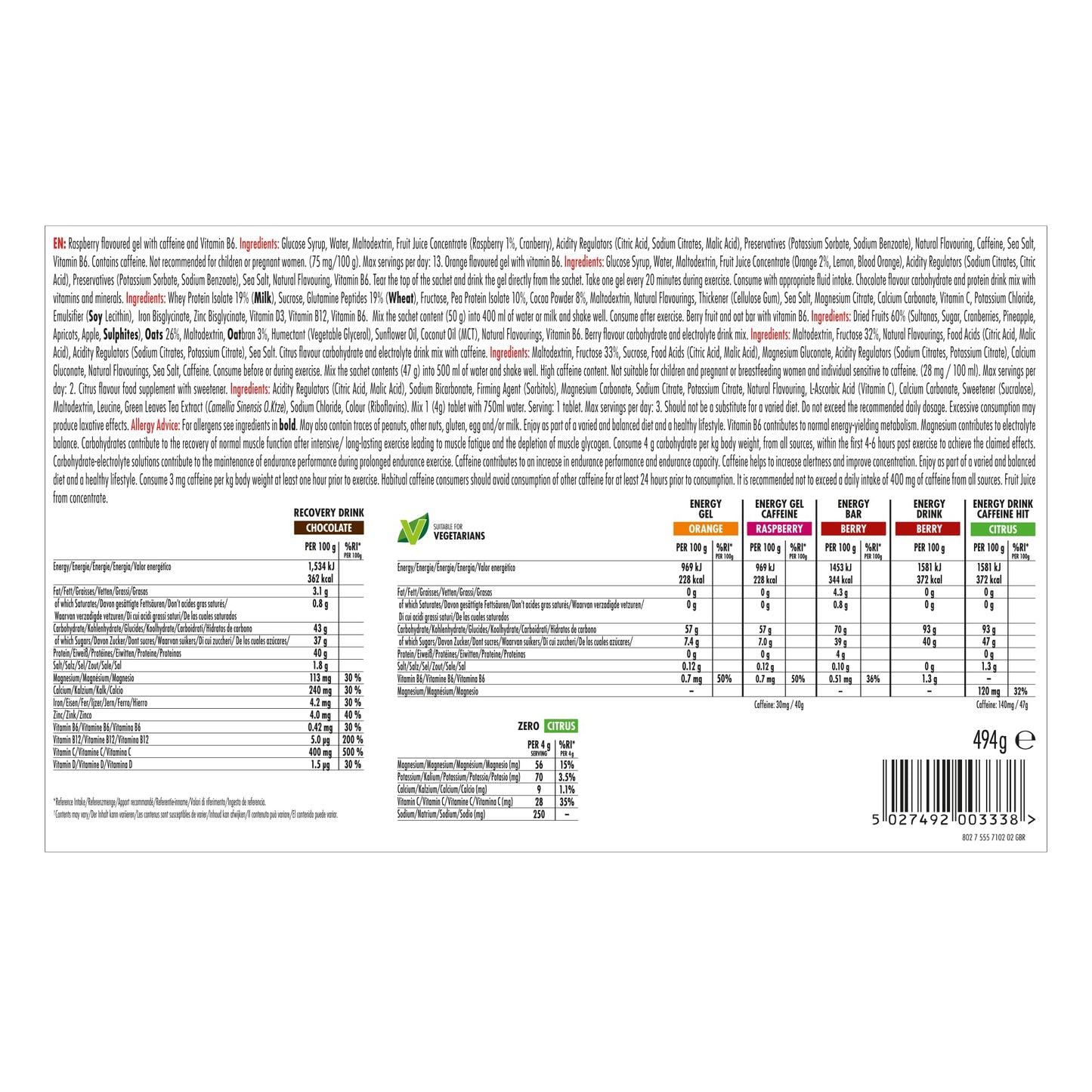HIGH5 Cycle Pack Containing Cycling Energy Hydration & Recovery Products