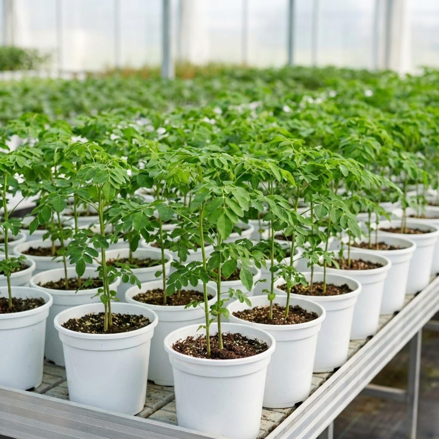 2 Moringa Trees Plants Live for Planting, Moringa Oleifera, Malunggay Well Rooted, 6 to 10 Inches Tall, No CA