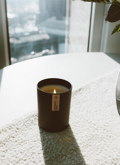 Calyan Wax Co. Aspen & Fog Scented Candle - 75 Hour Burn - Luxury Clean Soy Wax Candles - Long Lasting Black Tumbler Jar Candle for Home - 10.2oz