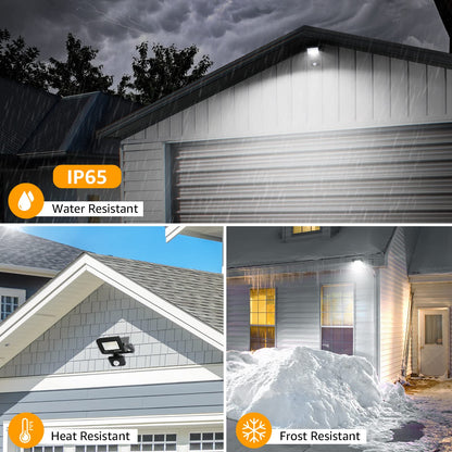 Lepro Security Lights Outdoor Motion Sensor, 20W 2000 Lumen PIR Lights, IP65 Waterproof Motion Sensor Flood Light, Ultra Thin Garden Security Light for Forecourt, Backyard, Garages