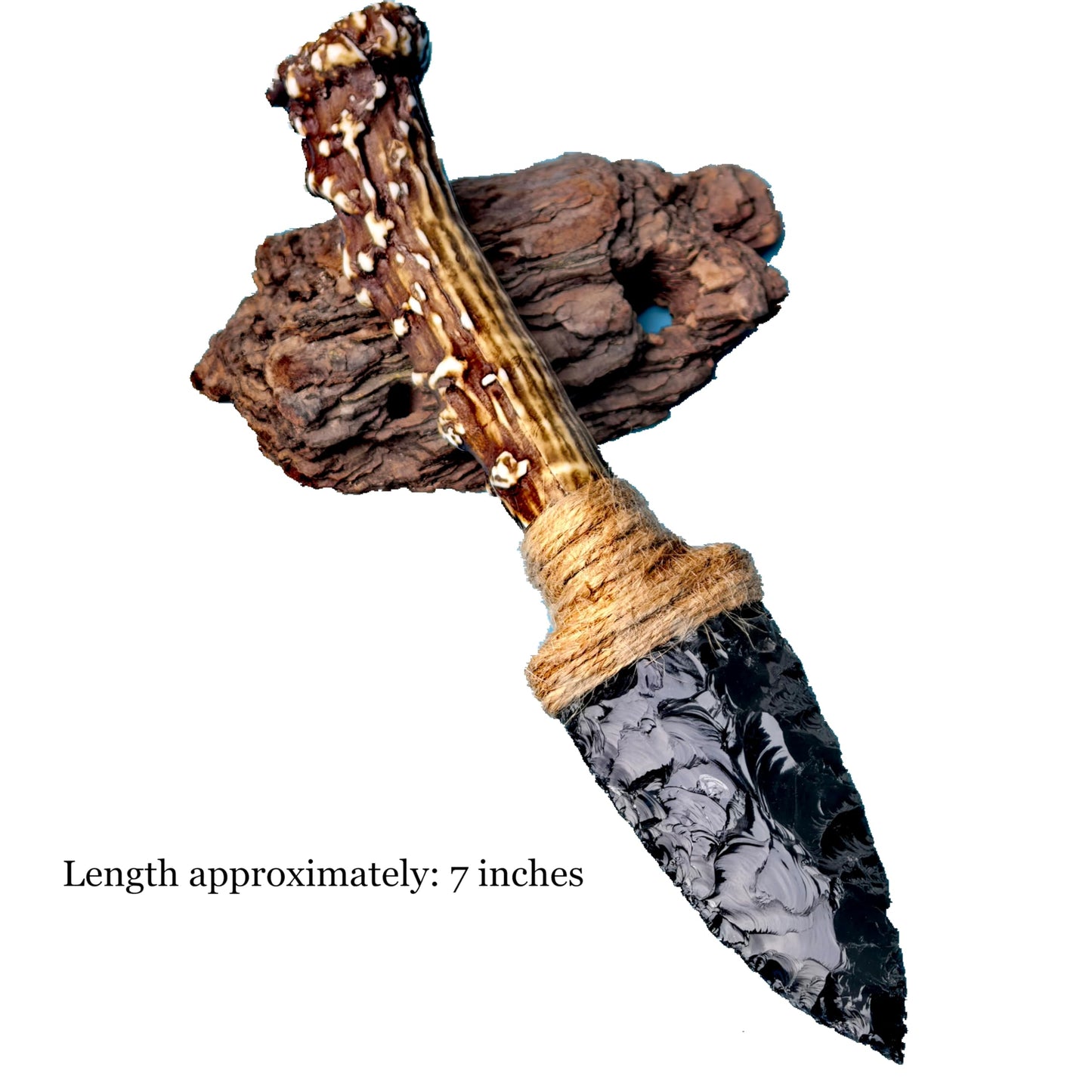 Obsidian Knife Dagger Arrowhead Healing Chakra Stone Arrow Decor Natural Amethyst Gemstone Gift Home Decoration,Quartz Crystal Sculpture Sword Collection Gifts (Obsidian Knife A)