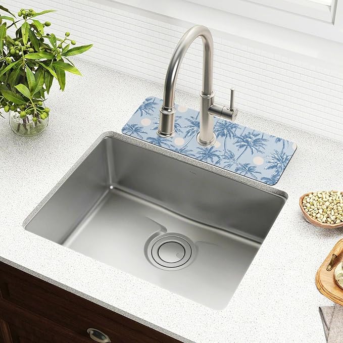 Kitchen Sink Splash Guard 1 PC 14.7 Inch Sink Faucet Mat Splash Guard