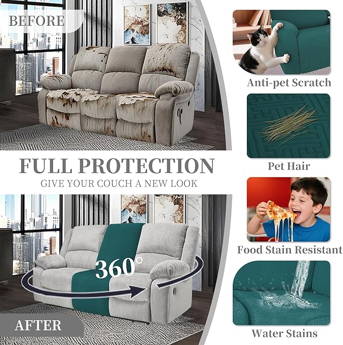 100% Waterproof Sectional Recliner Couch Covers
