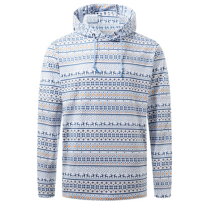 M MAELREG Men's Hoodies Printing Mid-Weight Performance Brushed Hooded Sweatshirt for Mens Pullover with Pockets