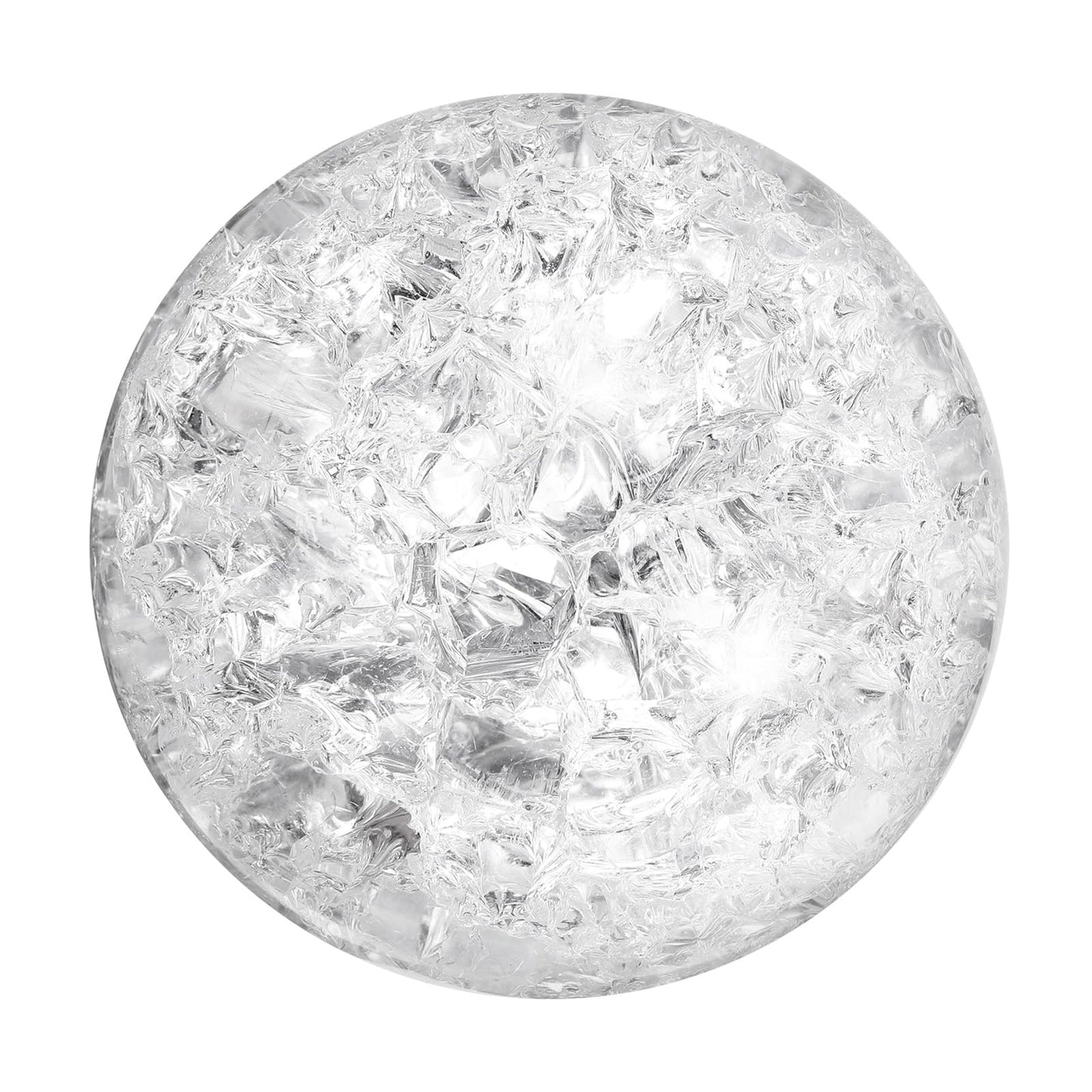 uxcell 80mm/3.1" Crystal Sphere Ball Ice Cracked Glass Solid Decorative Sphere Crystal Ball Prop Ornament for Feng Shui Divination Fortune Telling Tabletop Fountain Decoration, Clear