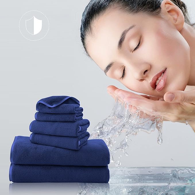 TENSTARS Luxury Silk Hemming Towel Set