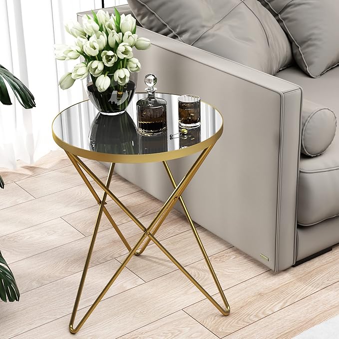 HLR Modern Round Side Table, End Table